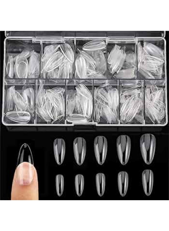 أظافر صناعية أكريليك شفافة من مايا أكسسوارات - 500 قطعة، أظافر صناعية للنساء والفتيات - Image 2